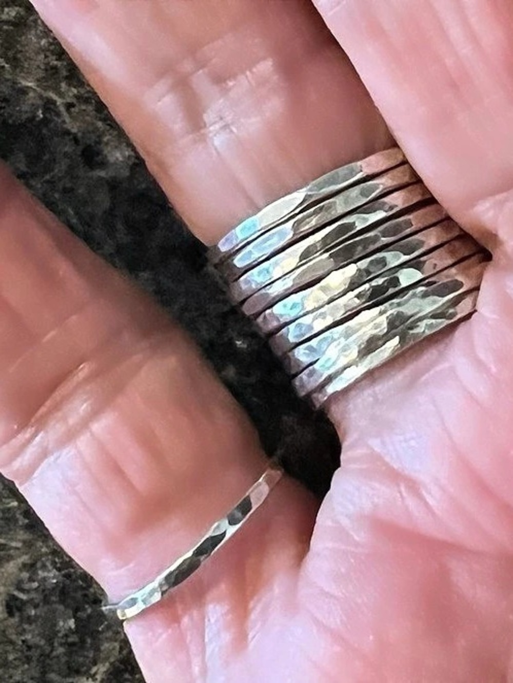 Silver-Tone Stacking Rings Assortment - Picture 6 of 8